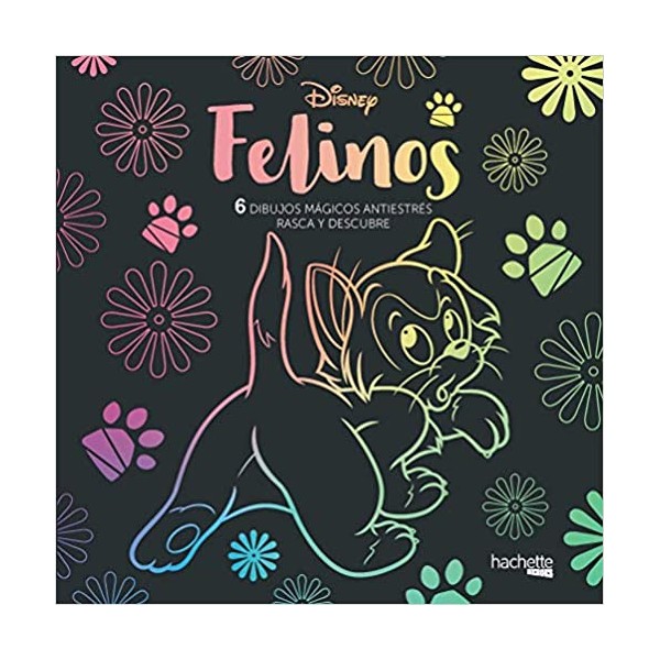 Arteterapia. Felinos Disney. 6 dibujos mágicos