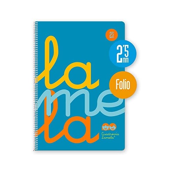 Cuaderno tapa poli. Cuadrovia f. 80 h. 2,5 mm Azul