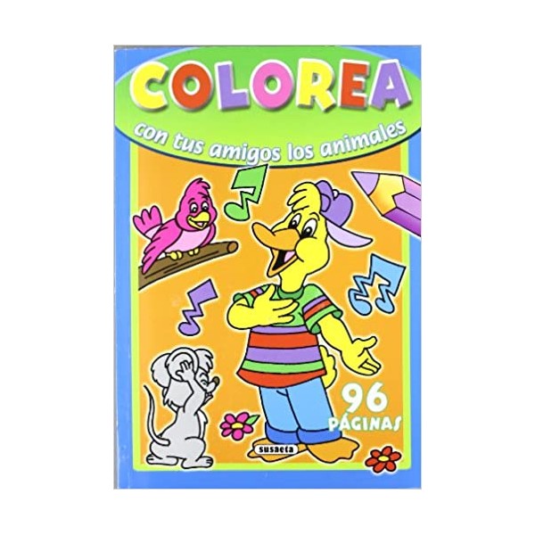 Colorea con tus amigos los animales 96 páginas (2 títulos)