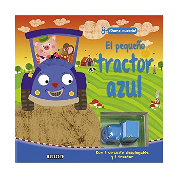 El pequeño tractor azul