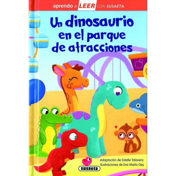 Un dinosaurio en el parque de atracciones