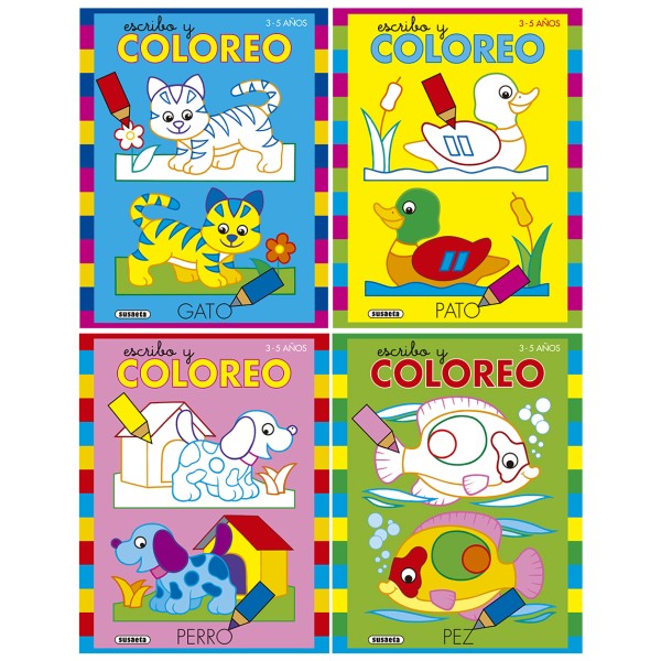 Escribo y coloreo (4 títulos)