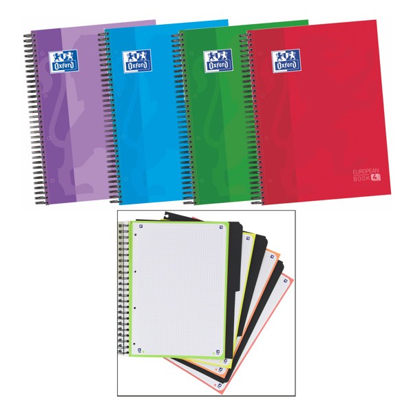 Cuaderno European Book 4 Oxford tapa extrad. 5x5 1