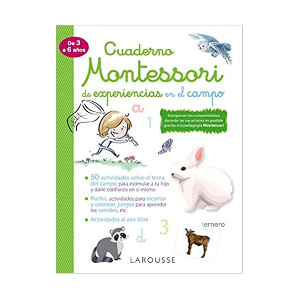 Cuaderno Montessori de experiencias en el campo