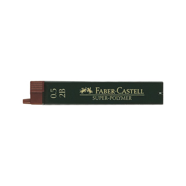 Tubo 12 minas Faber-Castell Super-Polymer 0,5 2B C12