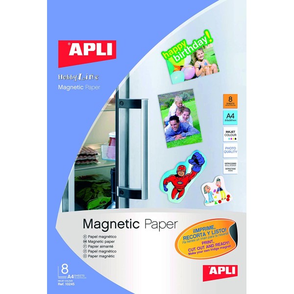 Blister 8 h. papel magnetico Apli