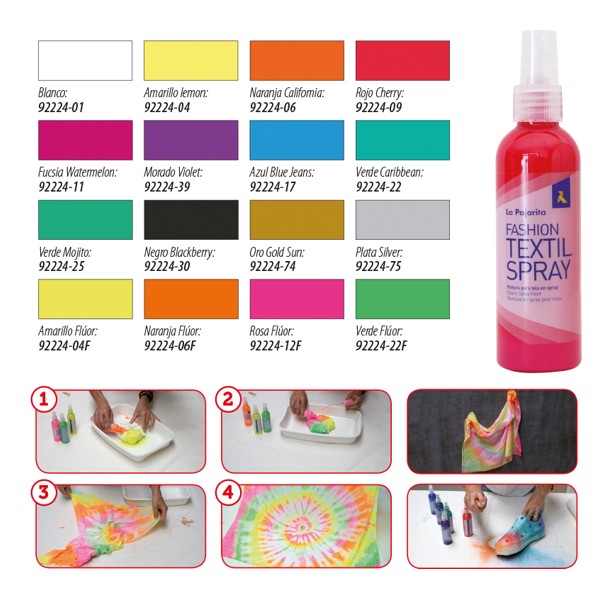 **Pintura textil en spray La Pajarita 100 ml. Oro Go