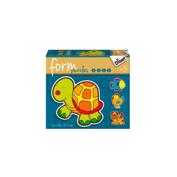 Jdd puzzle 4 silueta foam tortuga**