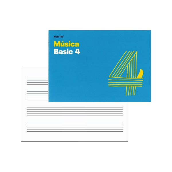 Cuaderno musica Additio 4 Pentagrama