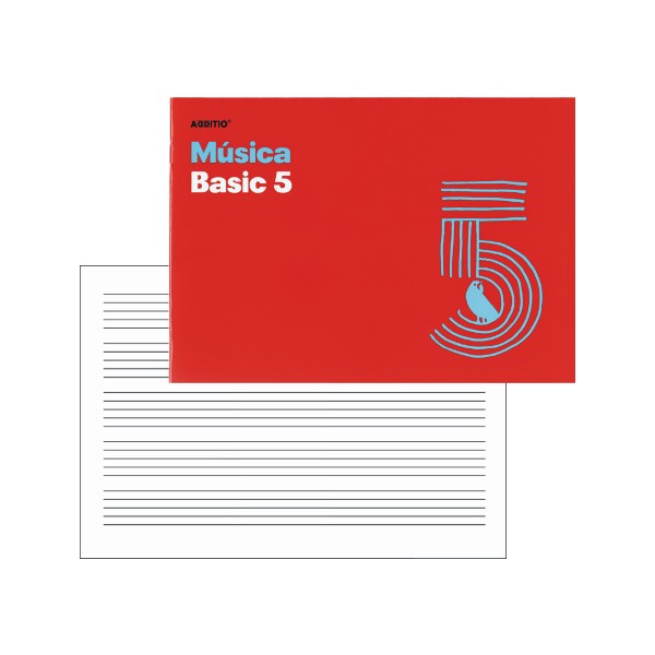 Cuaderno musica Additio 5 Pentagrama