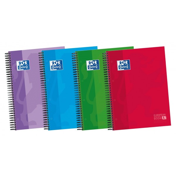 Cuaderno European Book 4 Oxford tapa extrad. 5x5 1