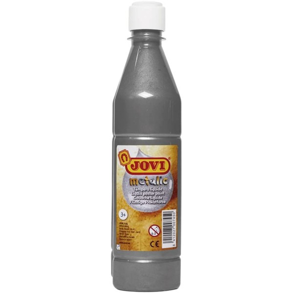 Tempera liquida Jovi metalizada 500 ml. Plata