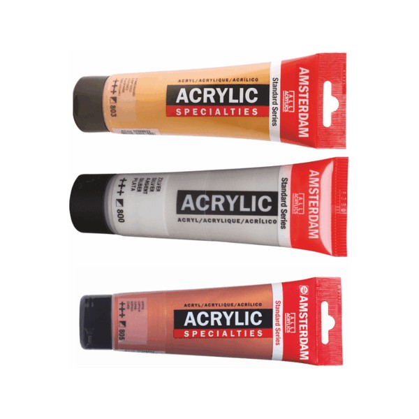 Tubo pintura acrilica Amsterdam 120 ml. Oro Claro