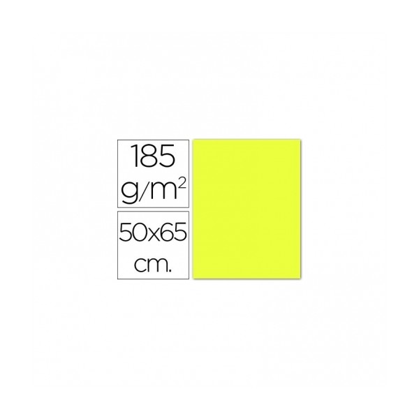 Pack 25 h. cartulina Iris Amarillo Limon