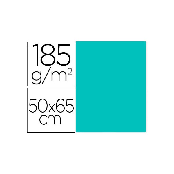 Pack 25 h. Cartulina Iris 185g. Verde Menta