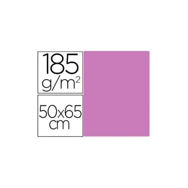 Pack 25 h. Cartulina Iris 185g. Malva