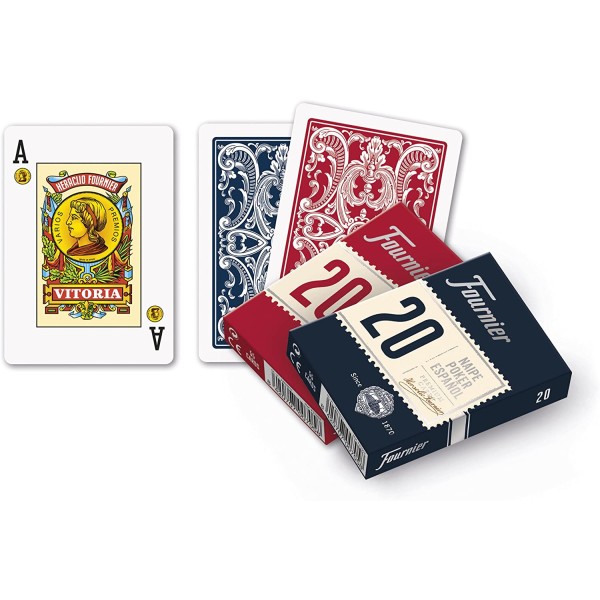 Baraja poker español 20 55 roja/azul 705