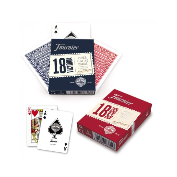 Baraja poker 18 55 roja/azul 21642