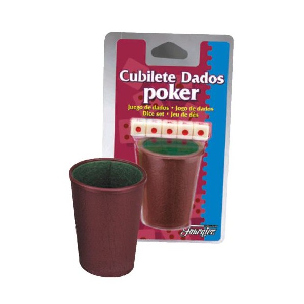 Juego cubilete+dado pocker 29451