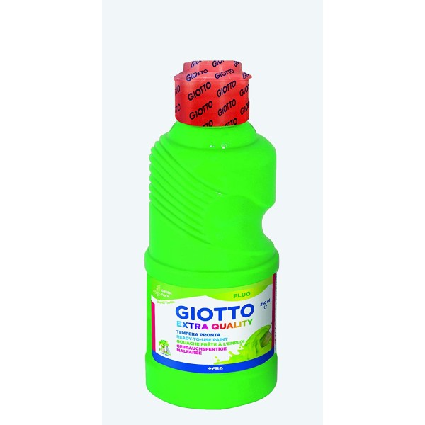 Tempera fluorescente Giotto 250 ml. Verde