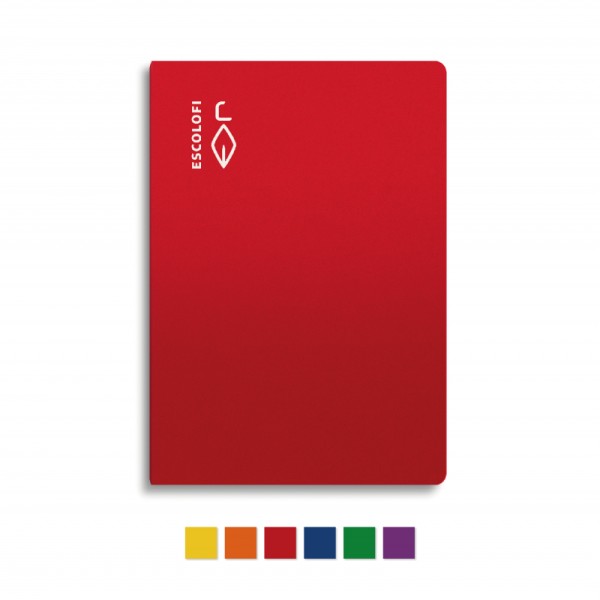 Libreta Escolofi 50h. f. horizontal margen Rojo