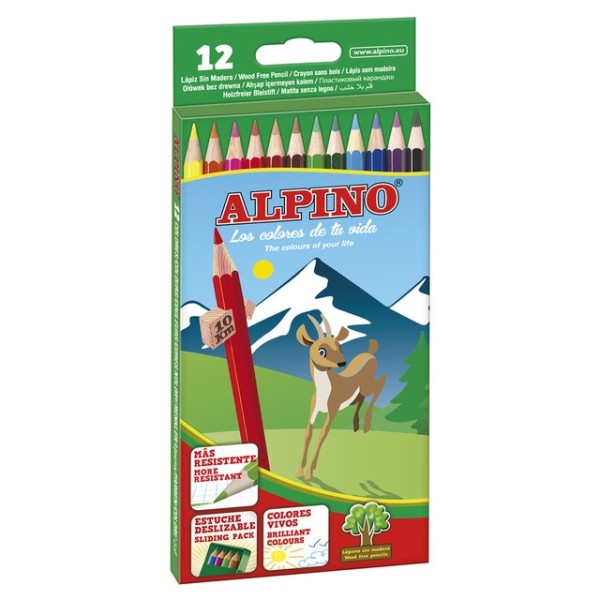 Estuche 12 lapices colores Alpino