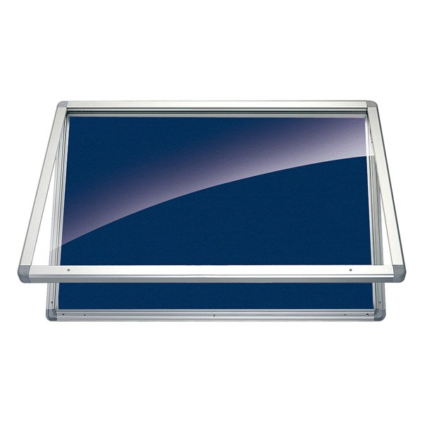 Vitrina exterior tapizado azul horizontal 70x53  (