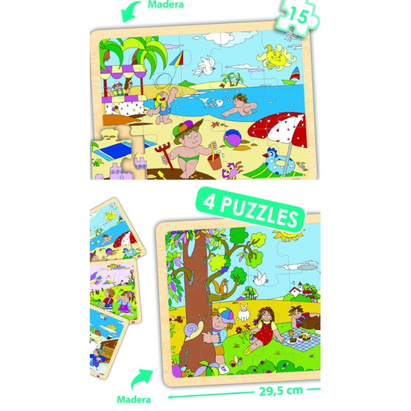 Jda set 4 puzzles las 4 estaciones