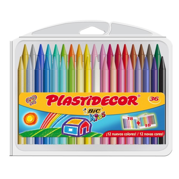 Estuche 36 ceras Plastidecor