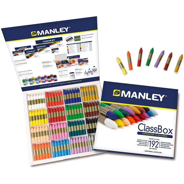 Kit escolar ceras Manley 192 u.