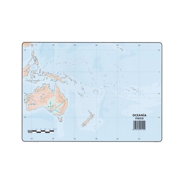 Mapa mudo a4 oceania f p50