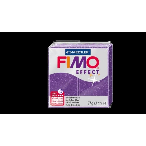 **Pasta de modelar Fimo Effect purpurina Plata