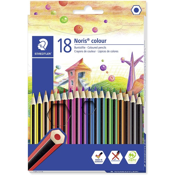 Estuche 18 lapices colores Staedtler Noris Colour