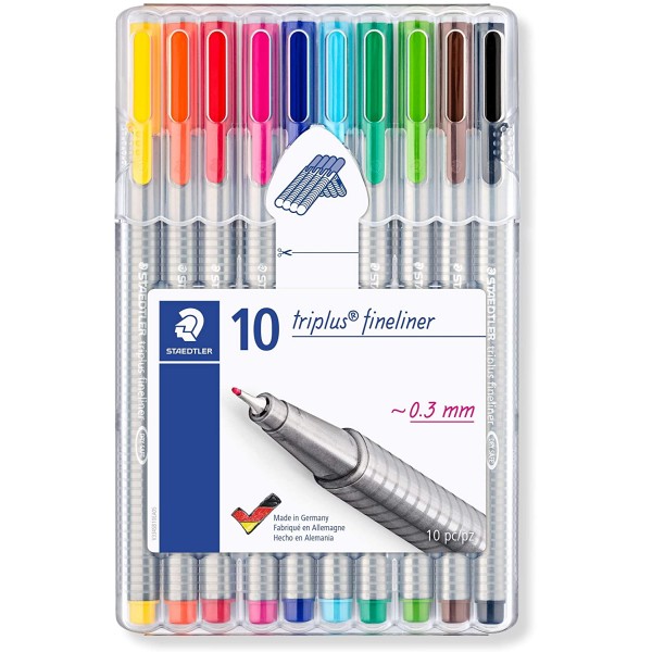 Caja de 10 rotuladores Fineliner 334 Staedtler