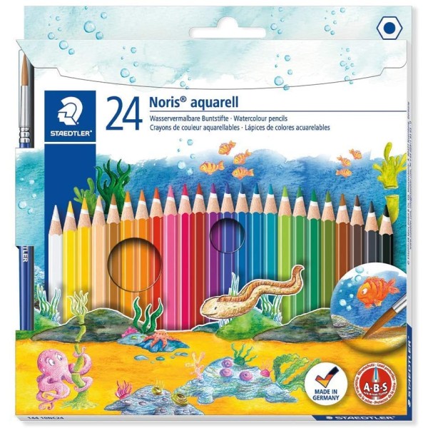 Caja 24 lapices color. Acuar. Staedtler Noris Club