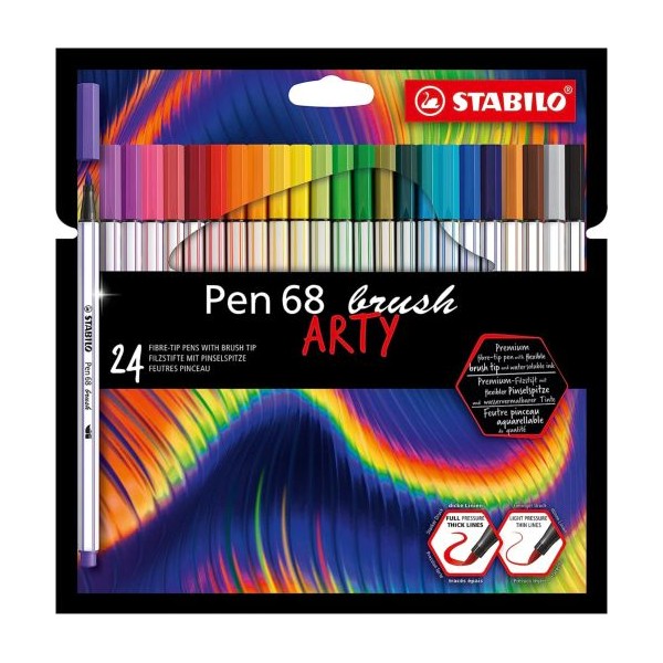 Rotu es stabilo pen 68 brush arty c24