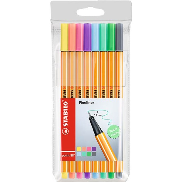 Rotulador Stabilo Point 88- Estuche 8 u. colores p