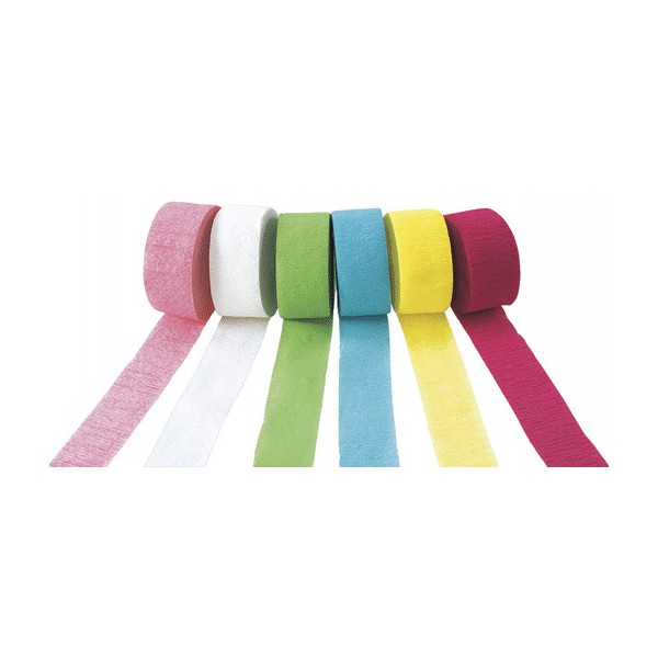 Set de 6 lazos surtidos de papel crespon colores p