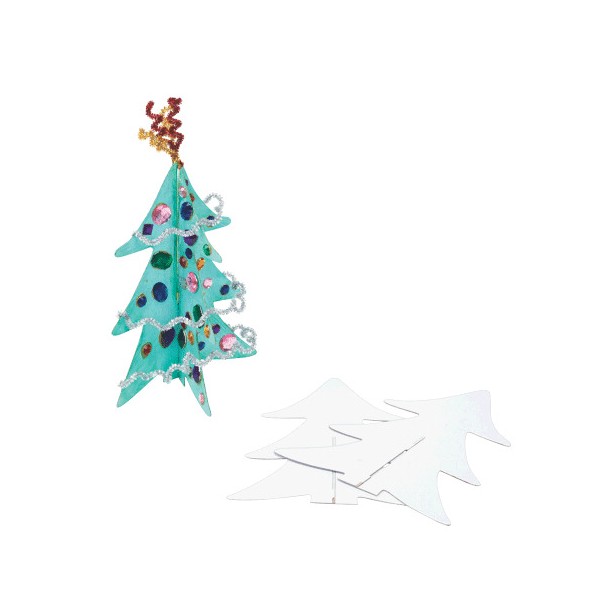 Pack 12 arboles Navidad carton para decorar