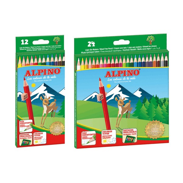 Estuche 12 lapices colores Alpino