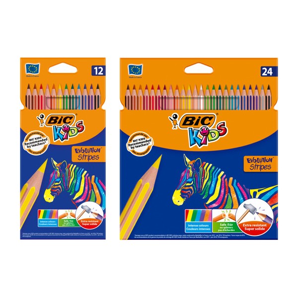 Estuche 12 Lapices colores Bic Kids Tropicolors