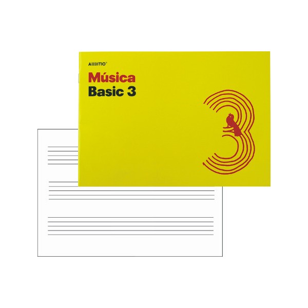 Cuaderno musica Additio 3 Pentagrama