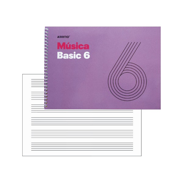 Cuaderno musica Additio 6 Pentagrama